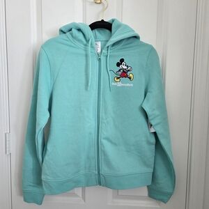 Disney World Aqua Hoodie withEmbrodered Mickey Mouse Unisex